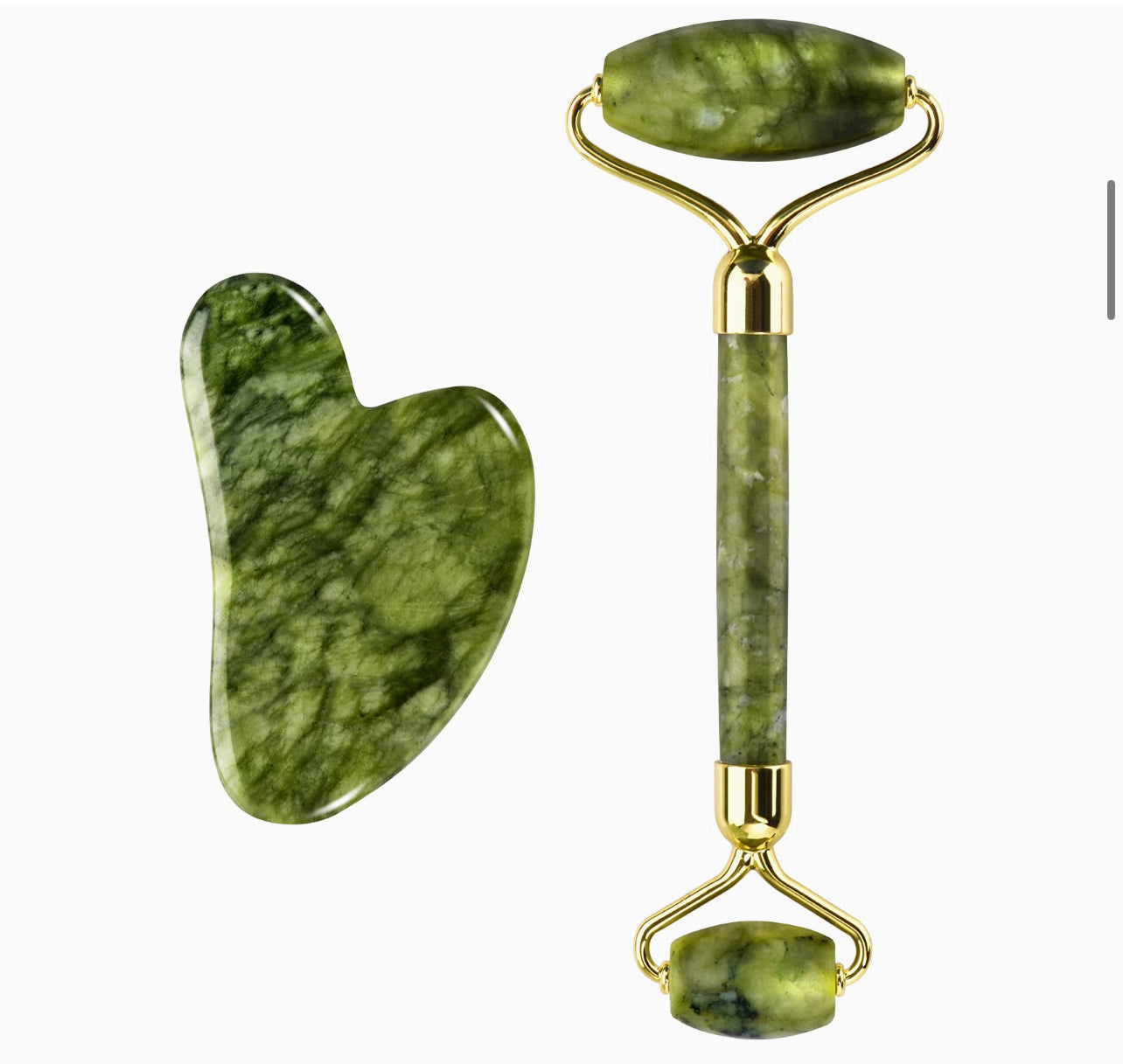 PILLOBOX Jade Roller & Gua Sha Facial Tools Women's Beauty Roller Skin Care Tools Real natural jade, Used for Face, Eyes, Neck, Body Muscle Relaxing with Gift Box(Multi-color)