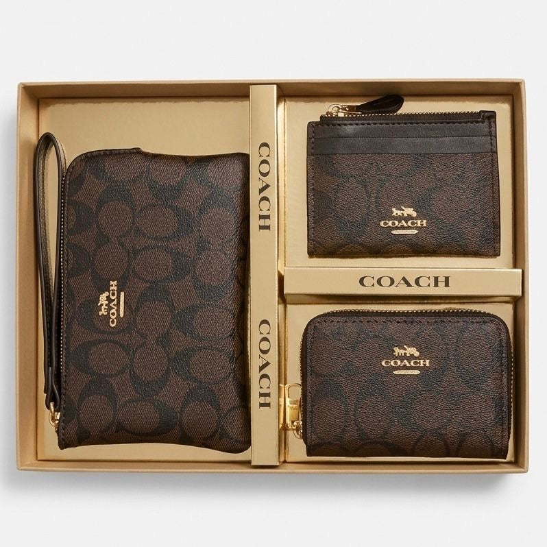 Co-ach brown wallet box