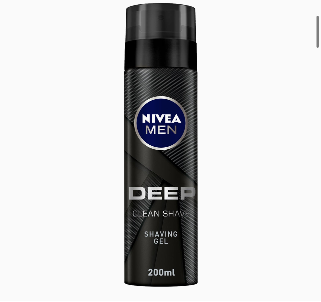 NIVEA MEN Shaving Gel, DEEP Clean Shave Antibacterial Black Carbon, 200ml