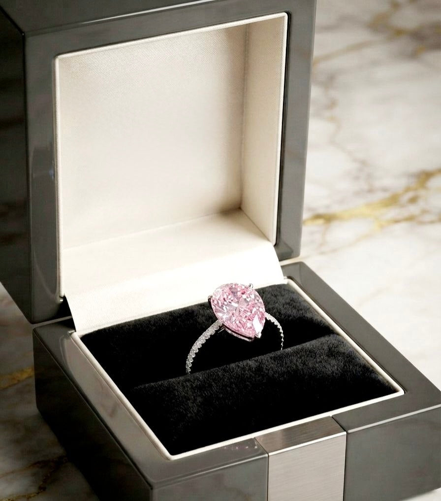 Pink silver Ring