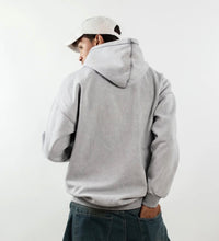 WASHED OVER SIZED HOODIE - LIGHT GREY