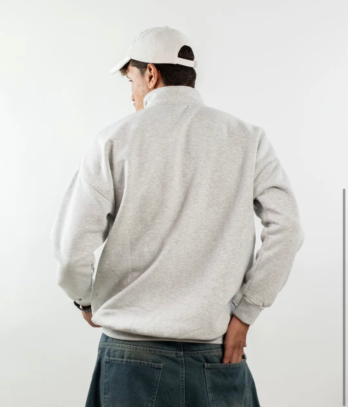 QUARTER ZIPPER - GREY