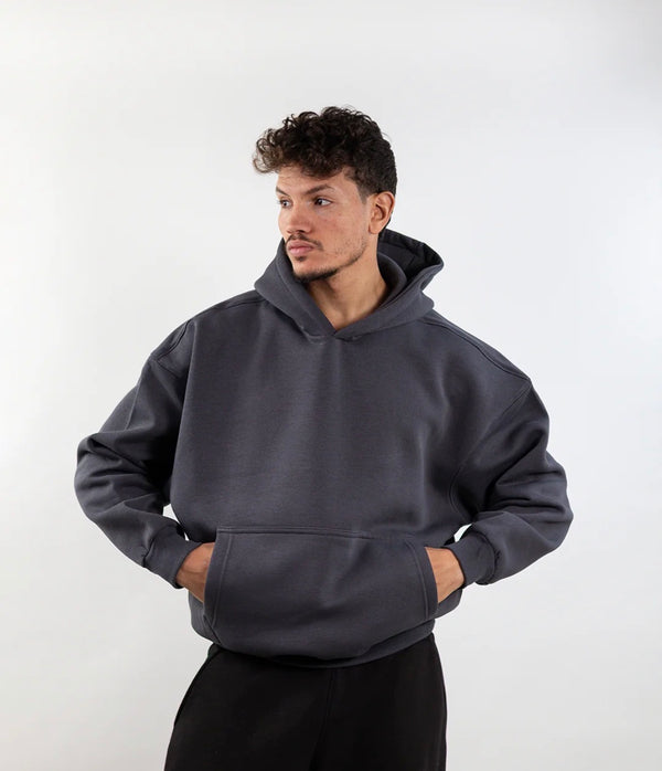 Dark grey basic hoodie