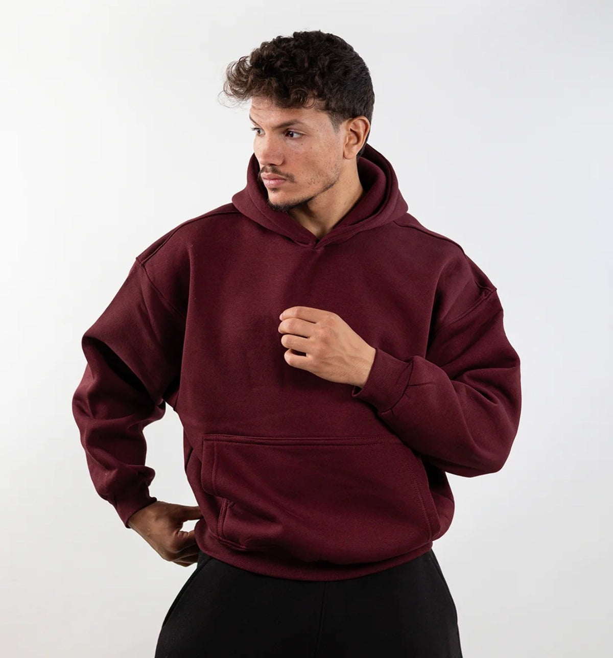 Burgundy basic hoodie