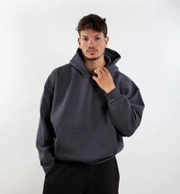 Dark grey basic hoodie