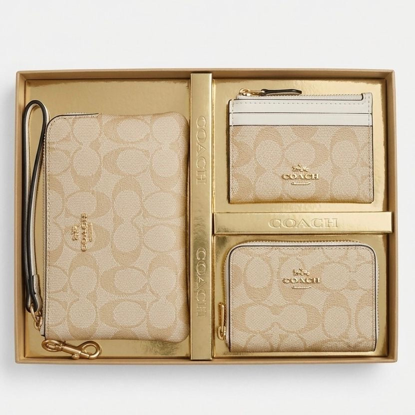 Co-ach beige wallet box