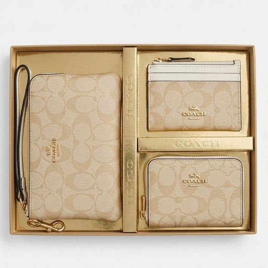 Co-ach beige wallet box