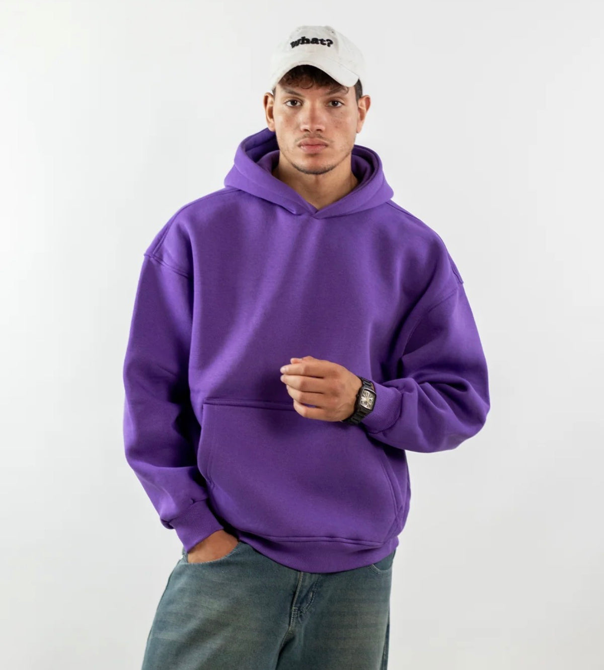 Purple basic hoodie