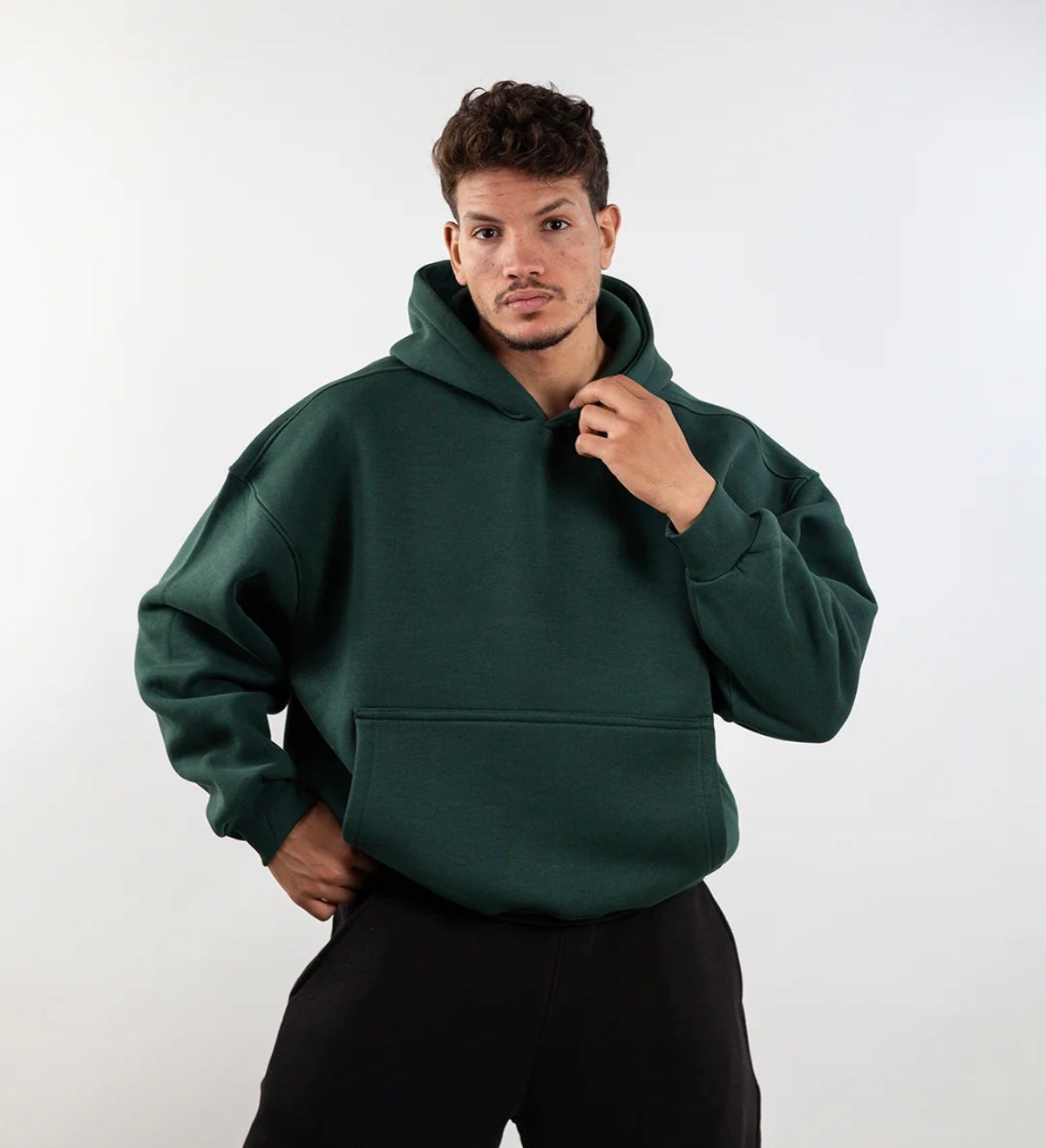 Darkgreen basic hoodie