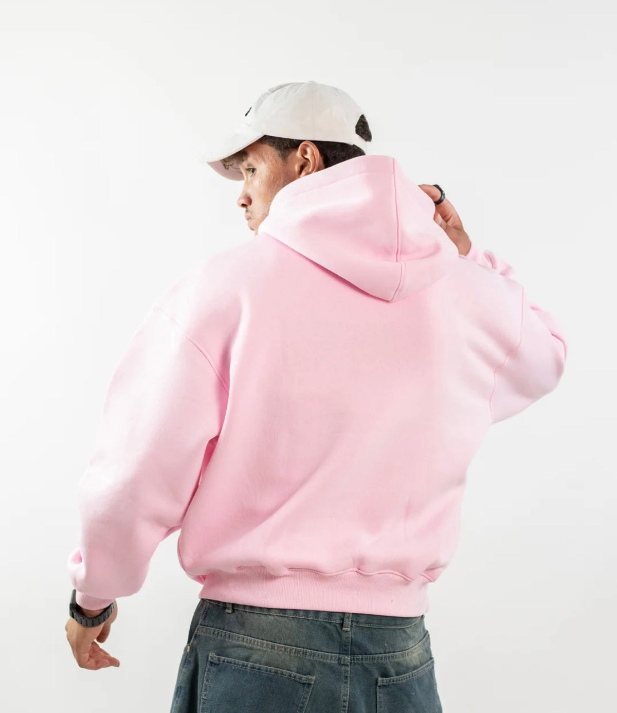 Baby pink basic hoodie