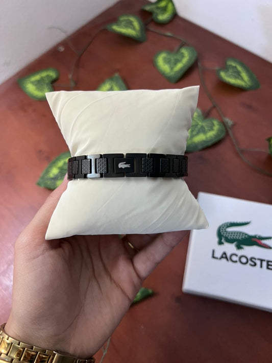 Black lacoste bracelet