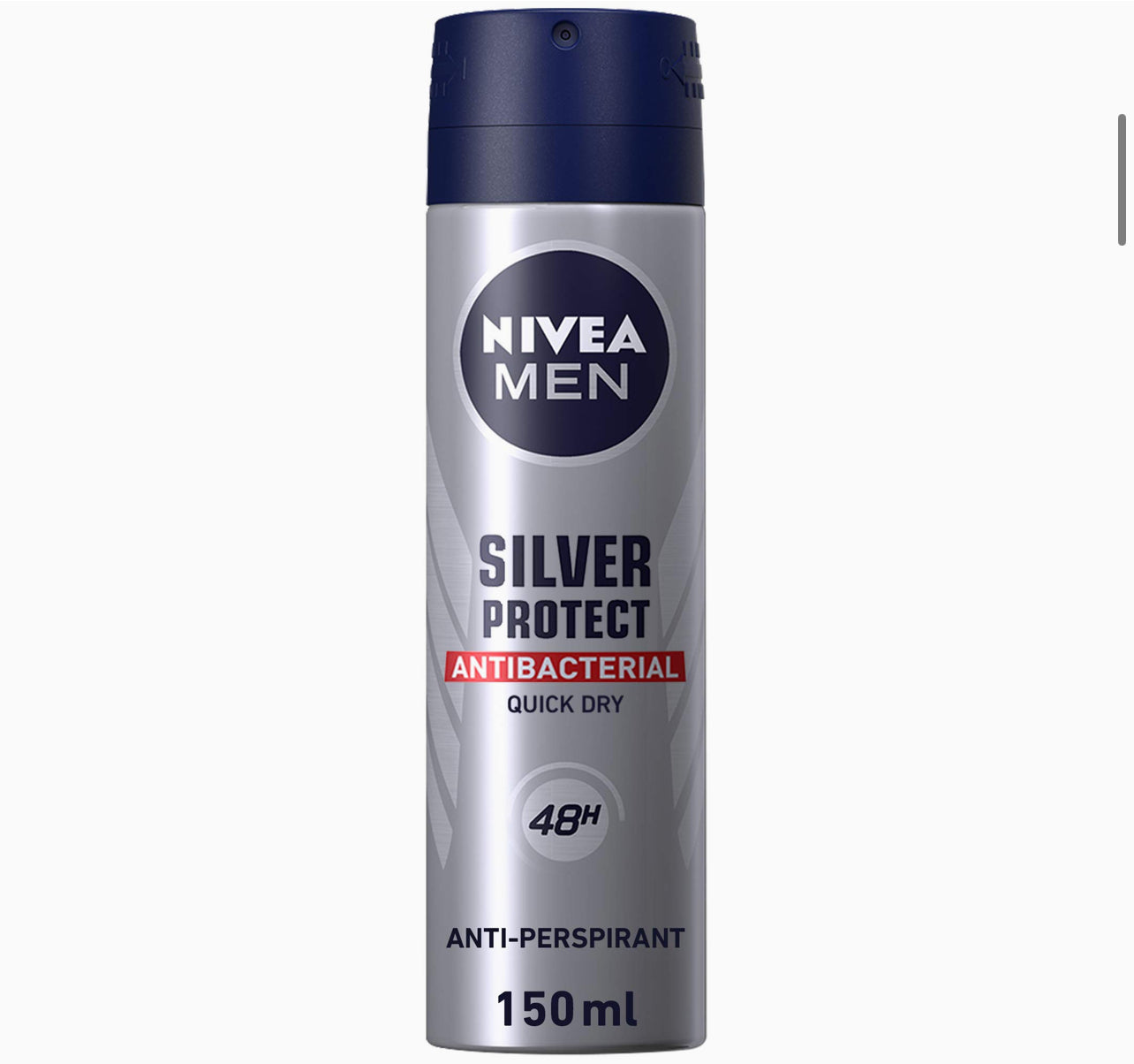 NIVEA MEN Antiperspirant Spray for Men, Silver Protect Antibacterial Protection, 150ml