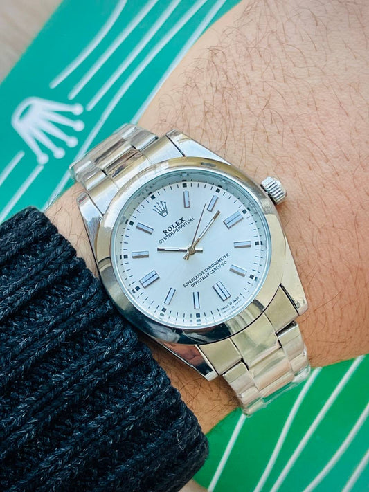 WHITE ROLEX WATCH