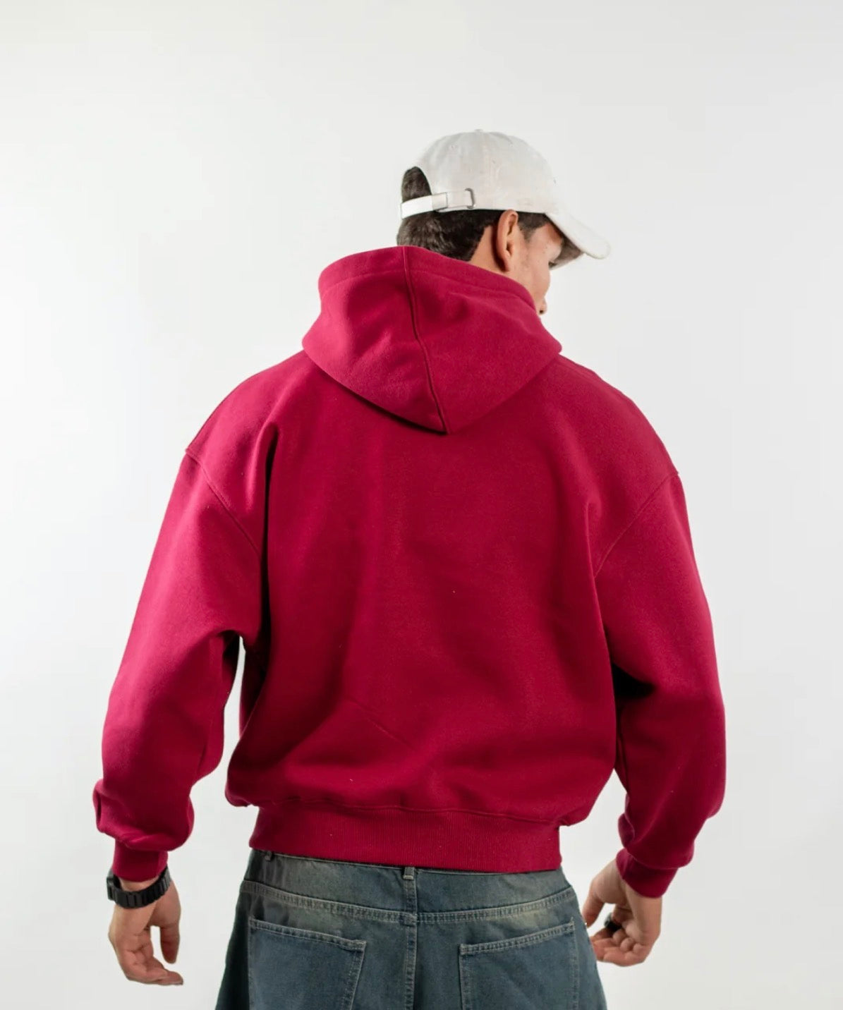 Red basic hoodie