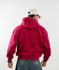 Red basic hoodie