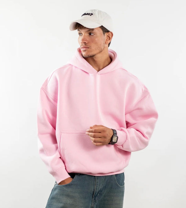 Baby pink basic hoodie