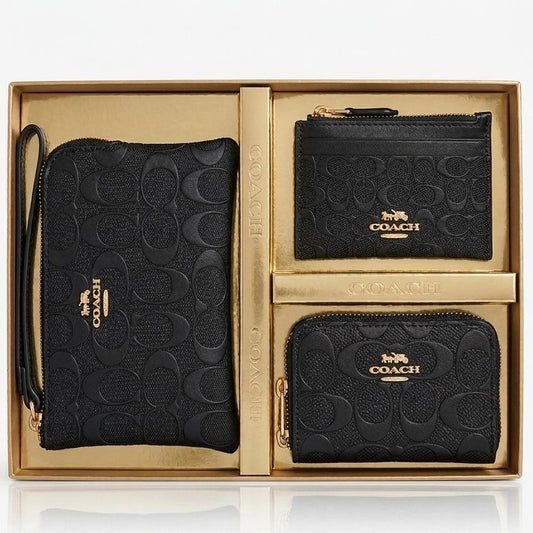 Co-ach black wallet box