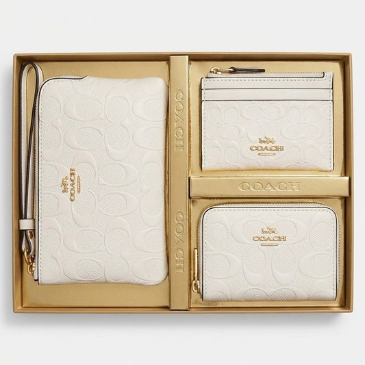 Co-ach white wallet box