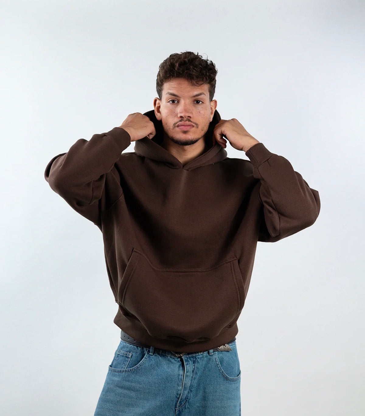 Brown basic hoodie