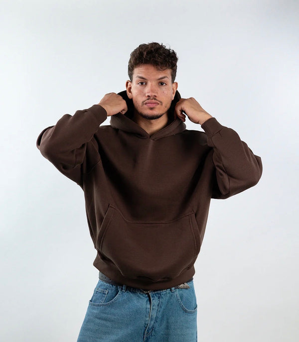 Brown basic hoodie