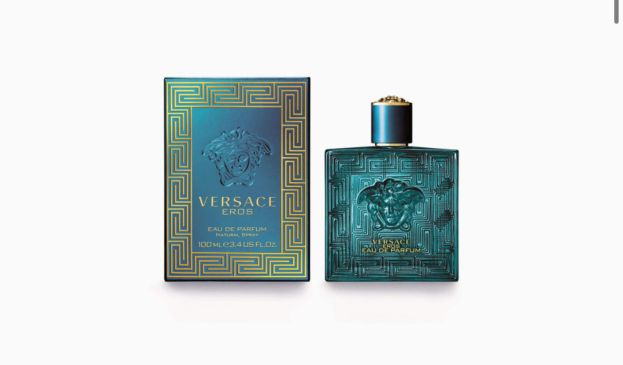 Versace eros 3.4oz men's eau de parfum 100 ml