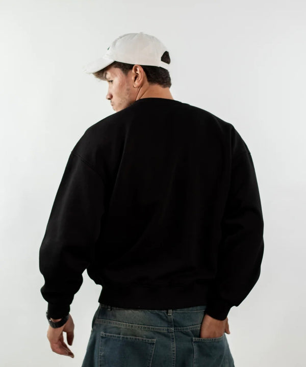 BOXY FIT CREW-BLACK
