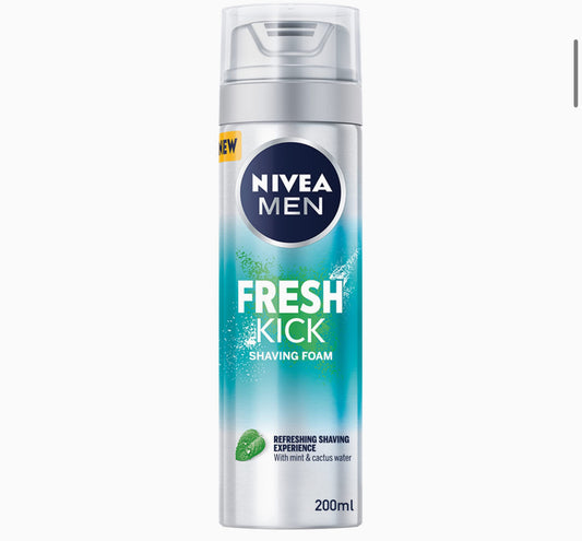 NIVEA MEN Shaving Foam, Fresh & Cool Mint Extracts, 200ml