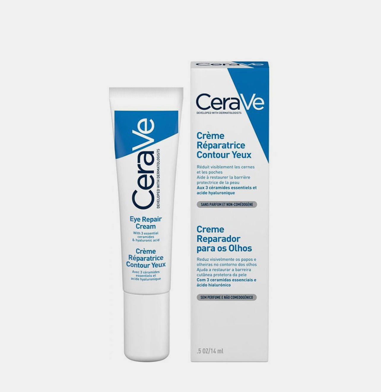 Cera Ve Eye Repair Cream for Dark Circles and Puffiness with Hyaluronic Acid, 14ml