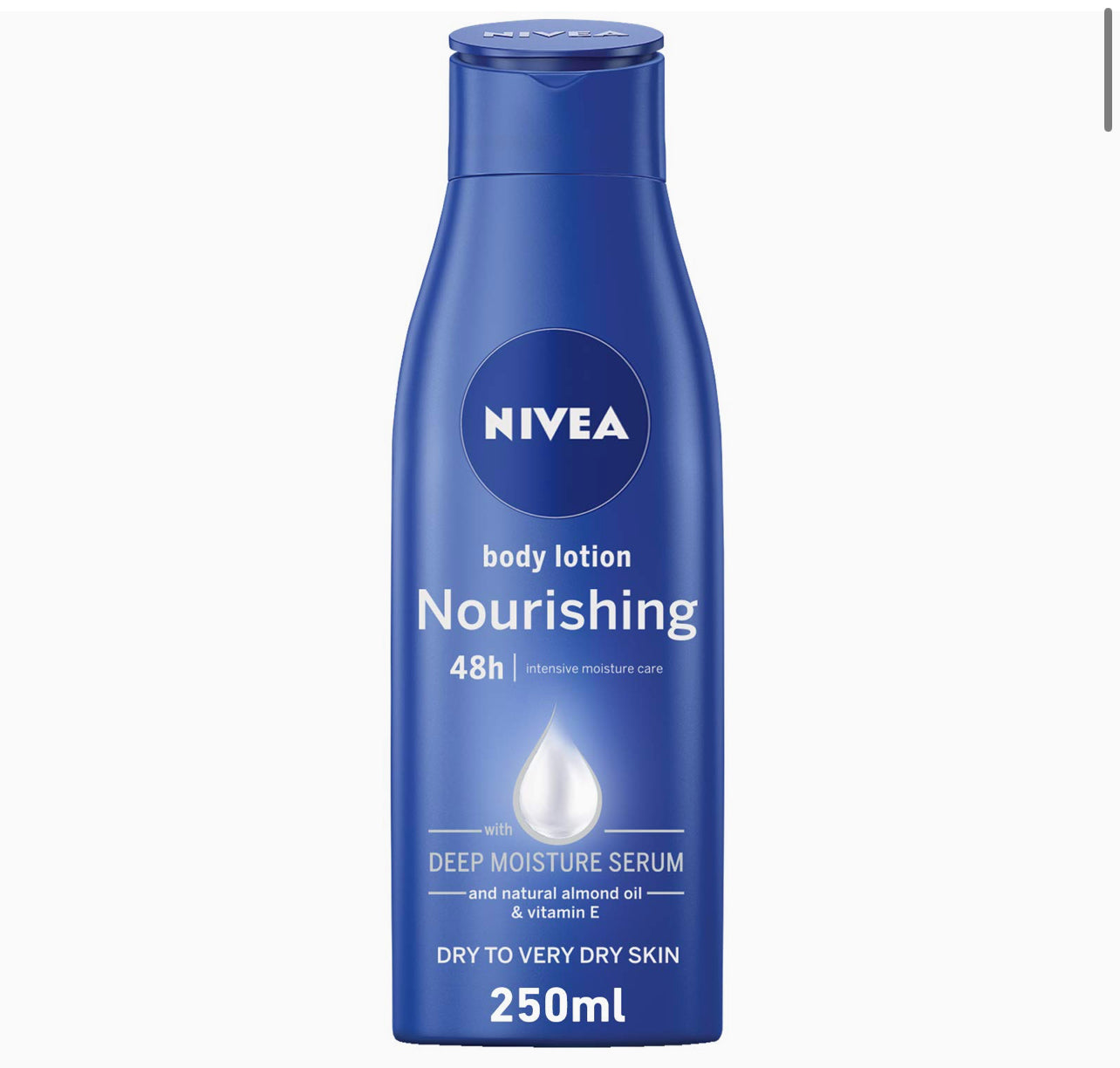 NIVEA Body Lotion Extra Dry Skin, Nourishing Almond Oil & Vitamin E, 250ml