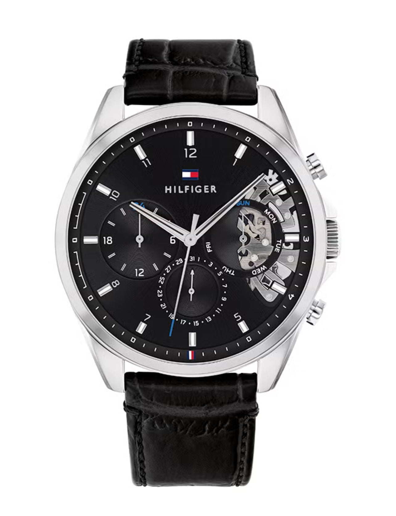 Men's Leather Analog Watch-1710449