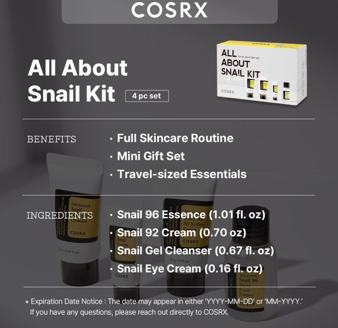 COSRX All About Snail Kit