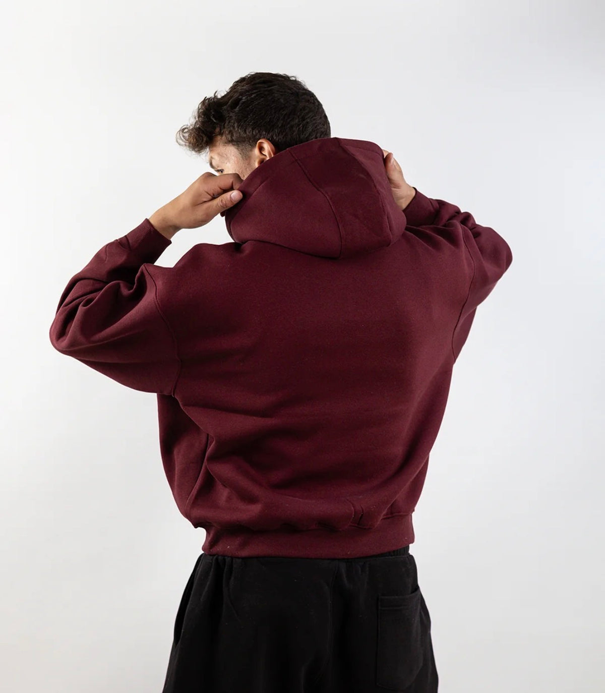 Burgundy basic hoodie