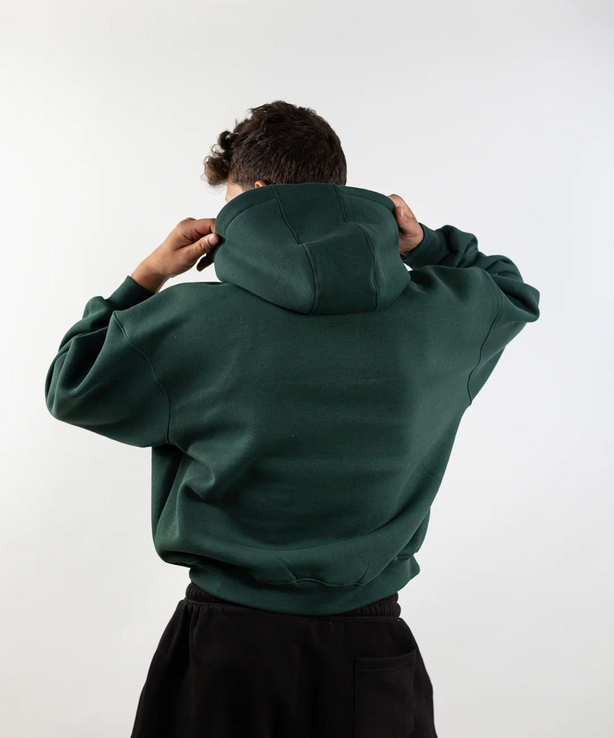 Darkgreen basic hoodie