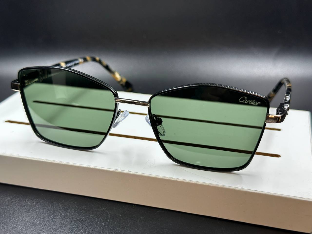 Cart-ier green sunglasses
