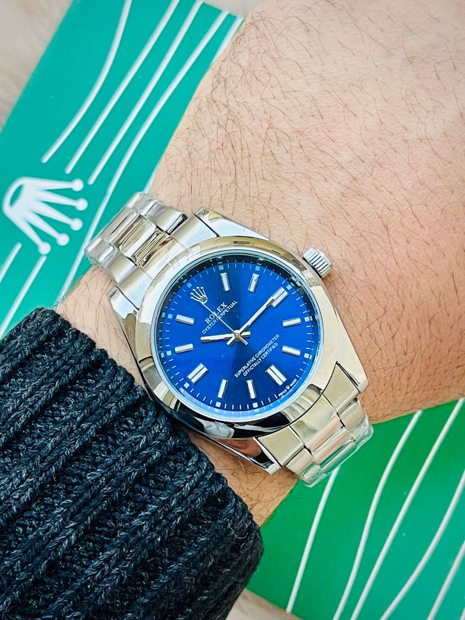 BLUE ROLEX WATCH
