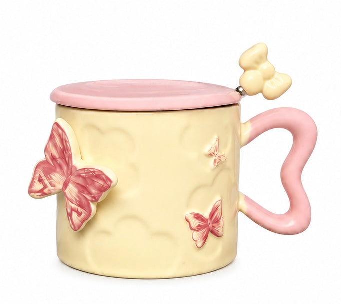Pink Butterfly Mug