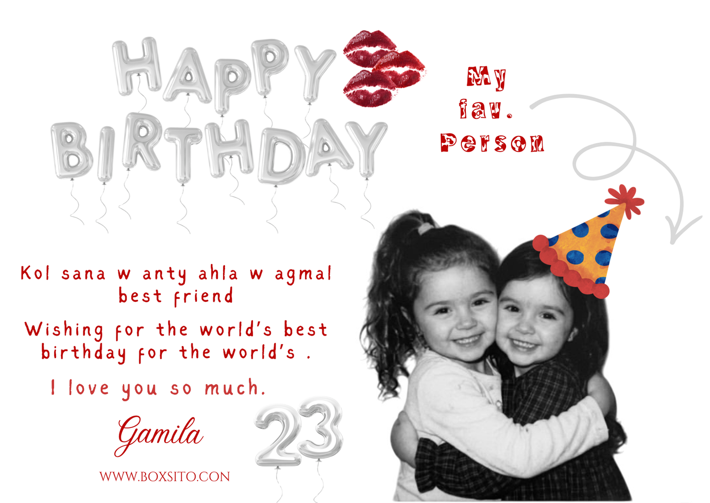 Birthday Ballon Card